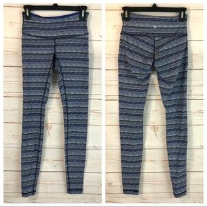 Lululemon Wunder Under Pant III Space Dye Twist Sapphire Blue Multi Leggings